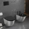 Mexen Lena Bidet Wiszący, Czarny Mat/srebrny Wzór Linie - 35224873