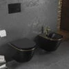 Mexen Lena Bidet Wiszący, Czarny Mat/złoty Linia - 35224875