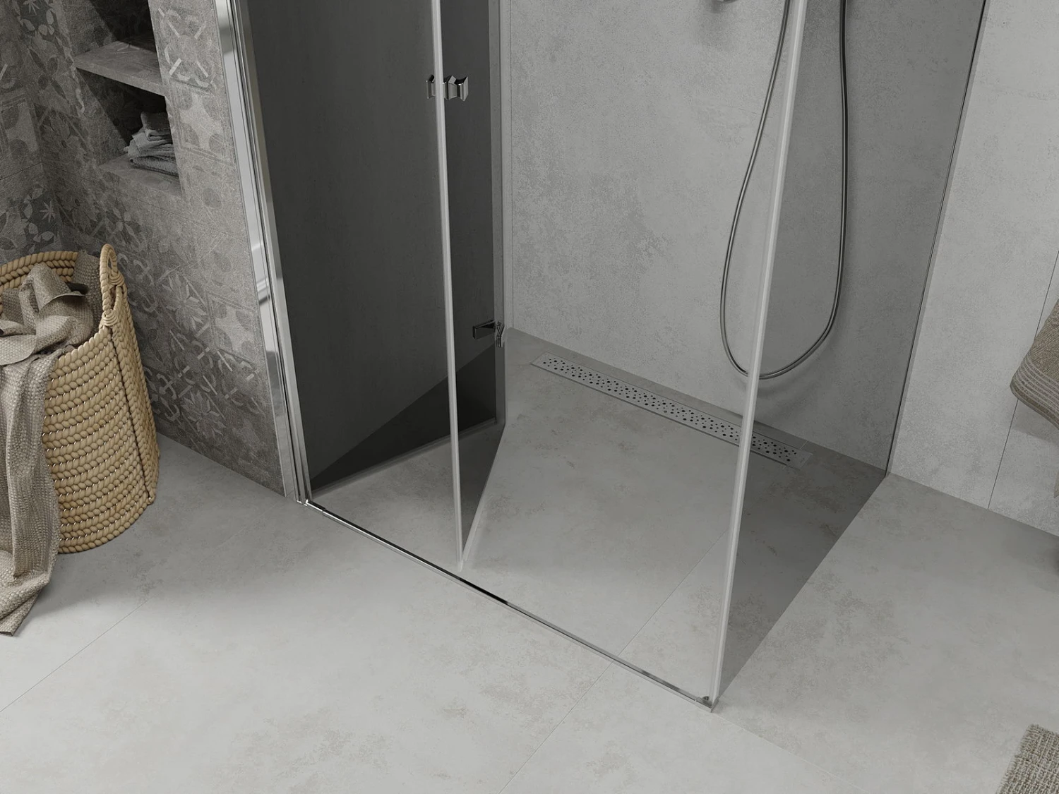 Mexen Lima Kabina Prysznicowa Składana 100 X 110 Cm, Grafit, Chrom - 856-100-110-01-40 5 Mexen Lima Kabina Prysznicowa Składana 100 X 110 Cm, Grafit, Chrom - 856-100-110-01-40 - obrazek 5