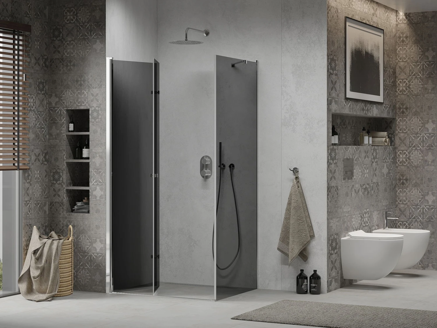 Mexen Lima Kabina Prysznicowa Składana 90 X 120 Cm, Grafit, Chrom - 856-090-120-01-40 2 Mexen Lima Kabina Prysznicowa Składana 90 X 120 Cm, Grafit, Chrom - 856-090-120-01-40 - obrazek 2
