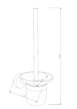 Mexen Loft Szczotka Toaletowa, Czarna - 7012650-70