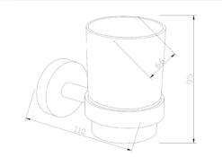 Mexen Loft Kubek Na Szczoteczki, Chrom - 7012638-00