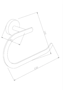 Mexen Loftwieszak Na Ręcznik, Chrom - 7012632-00