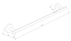 Mexen Loft Wieszak Na Ręcznik, Czarny - 7012624-70