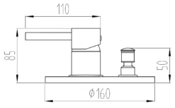 Mexen Lua Bateria Wannowa Podtynkowa, Chrom - 72835-00