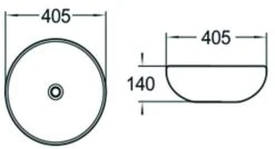 Mexen Luca Umywalka Nablatowa 40x 40 Cm, Biała - 21164000
