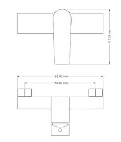 Mexen Lynx Bateria Prysznicowa, Złota - 745940-50