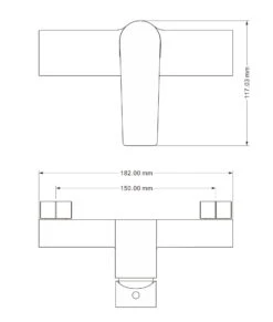 Mexen Lynx DF40 Bateria Prysznicowa Z Zestawem Prysznicowym, Chrom - 74594DF40-00