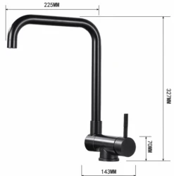 Mexen Madox Bateria Kuchenna Podokienna, Czarna - 672000-70