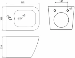 Mexen Madox Bidet Wiszący, Czarna Mat - 35155170