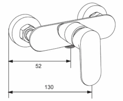 Mexen Milo Bateria Prysznicowa, Czarna - 71340-70