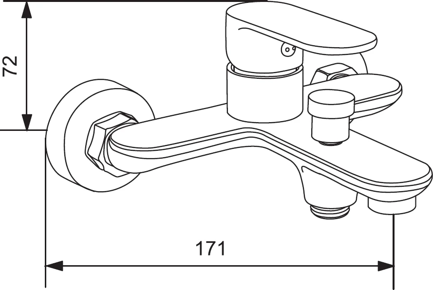 Mexen Milo R40 Bateria Wannowa Z Zestawem Prysznicowym, Czarna - 7133R40-70 1 Mexen Milo R40 Bateria Wannowa Z Zestawem Prysznicowym, Czarna - 7133R40-70