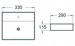 Mexen Mini Umywalka Nablatowa 33 X 29 Cm, Biała - 21093300