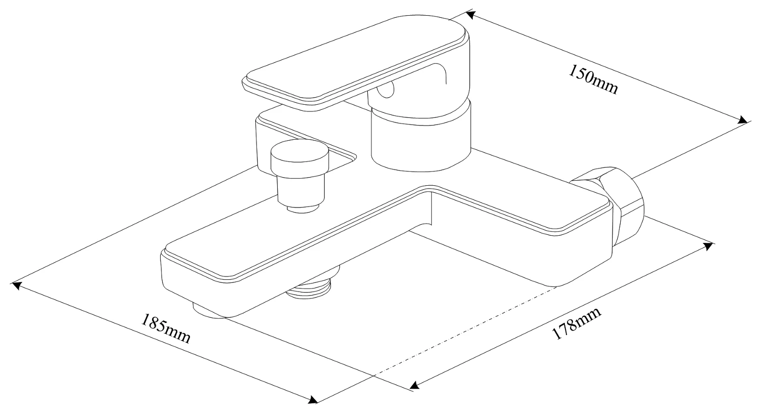 Mexen Mino R72 Bateria Wannowa Z Zestawem Prysznicowym, Czarna - 7243R72-70 1 Mexen Mino R72 Bateria Wannowa Z Zestawem Prysznicowym, Czarna - 7243R72-70