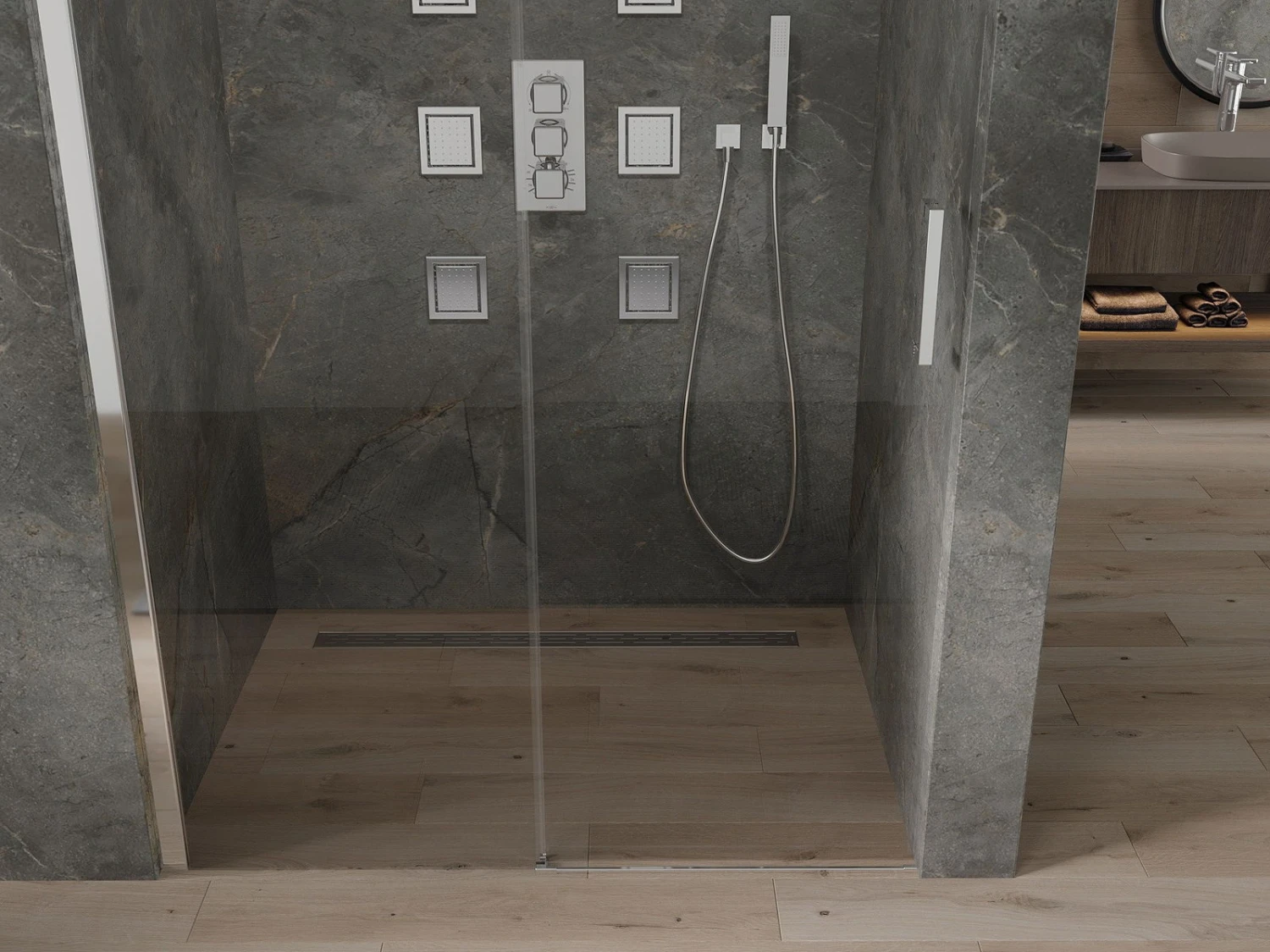 Mexen Omega Drzwi Prysznicowe Rozsuwane 120 Cm, Transparent, Chrom - 825-120-000-01-00 3 Mexen Omega Drzwi Prysznicowe Rozsuwane 120 Cm, Transparent, Chrom - 825-120-000-01-00 - obrazek 3