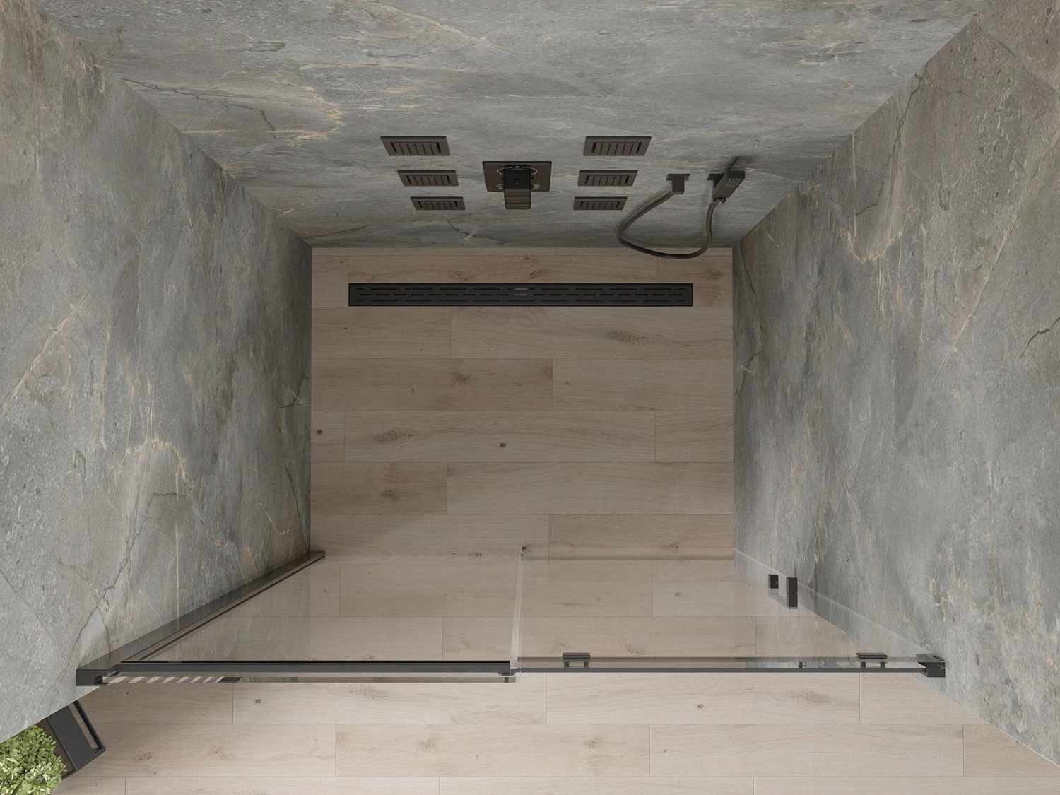 Mexen Omega Drzwi Prysznicowe Rozsuwane 150 Cm, Transparent, Czarne - 825-150-000-70-00 5 Mexen Omega Drzwi Prysznicowe Rozsuwane 150 Cm, Transparent, Czarne - 825-150-000-70-00 - obrazek 5