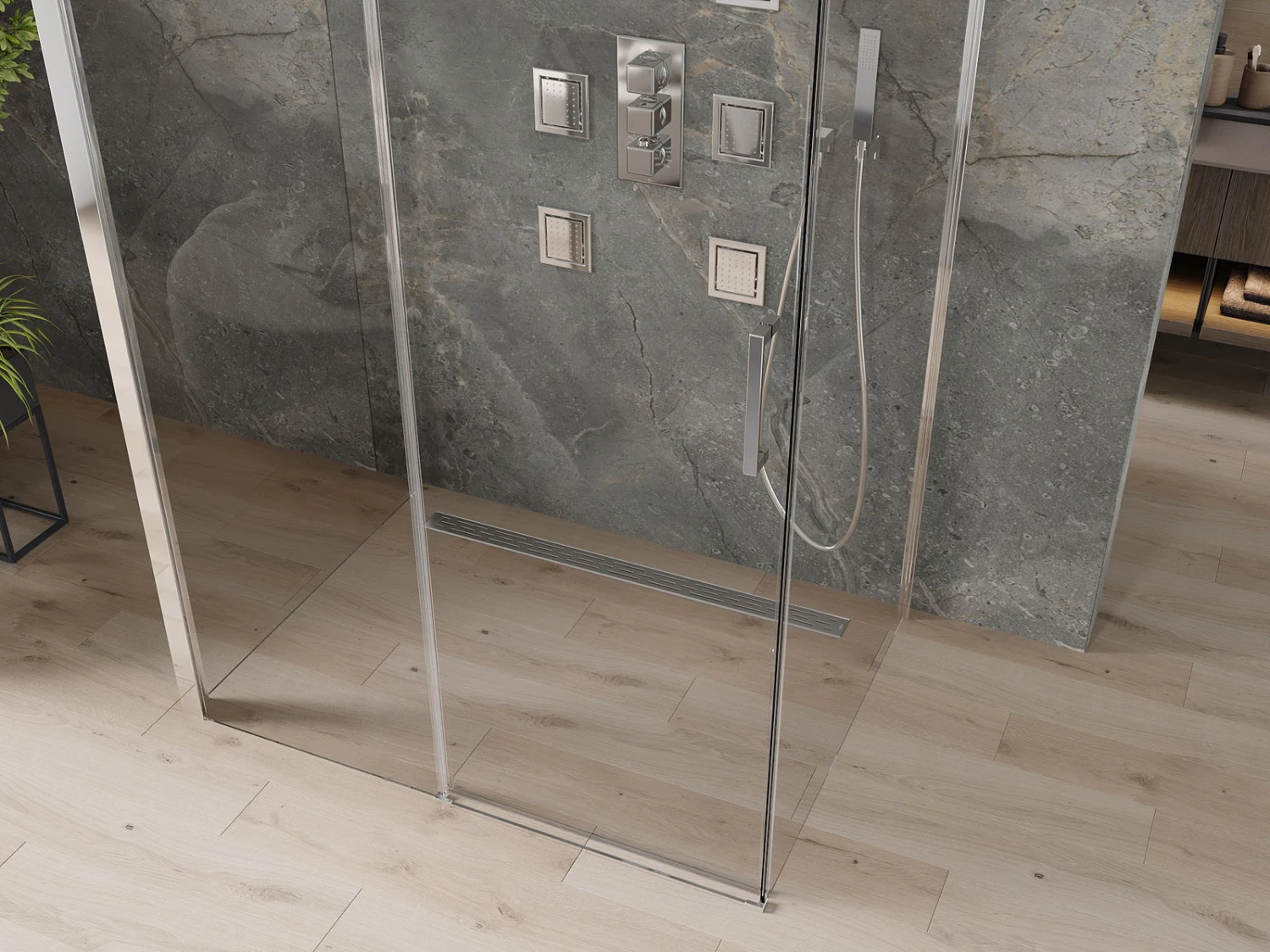 Mexen Omega Kabina Prysznicowa 3-ścienna, Rozsuwana 140 X 90 Cm, Transparent, Chrom - 825-140-090-01-00-3S 3 Mexen Omega Kabina Prysznicowa 3-ścienna, Rozsuwana 140 X 90 Cm, Transparent, Chrom - 825-140-090-01-00-3S - obrazek 3