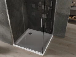 Mexen Omega Kabina Prysznicowa Rozsuwana 100 X 100 Cm, Grafit, Chrom + Brodzik Flat, Bialy - 825-100-100-01-40-4010 -123Łazienka Sklep mexen omega kabina prysznicowa rozsuwana 100 x 100 cm grafit chrom brodzik flat bialy 825 100 100 01 40 4010 2