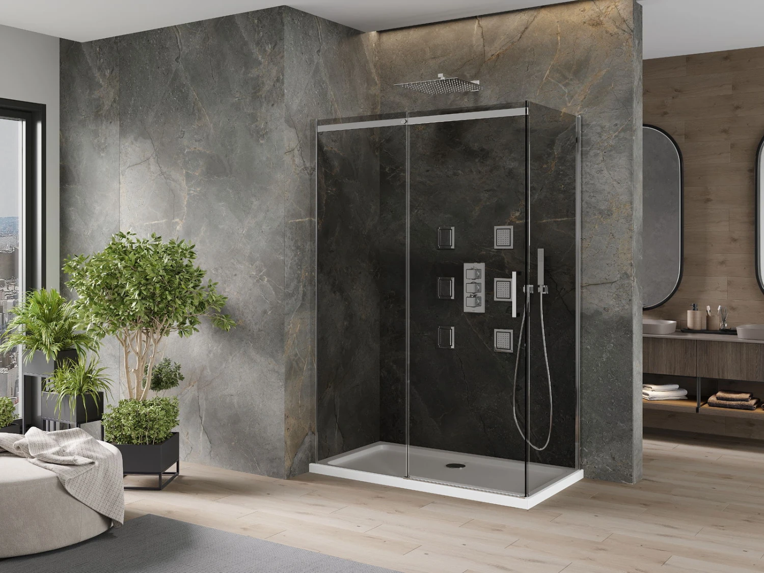 Mexen Omega Kabina Prysznicowa Rozsuwana 130 X 70 Cm, Grafit, Chrom + Brodzik Flat, Bialy - 825-130-070-01-40-4010 1 Mexen Omega Kabina Prysznicowa Rozsuwana 130 X 70 Cm, Grafit, Chrom + Brodzik Flat, Bialy - 825-130-070-01-40-4010