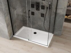 Mexen Omega Kabina Prysznicowa Rozsuwana 130 X 70 Cm, Transparent, Czarna + Brodzik Flat, Biały - 825-130-070-70-00-4010B -123Łazienka Sklep mexen omega kabina prysznicowa rozsuwana 130 x 70 cm transparent czarna brodzik flat bialy 825 130 070 70 00 4010b 3