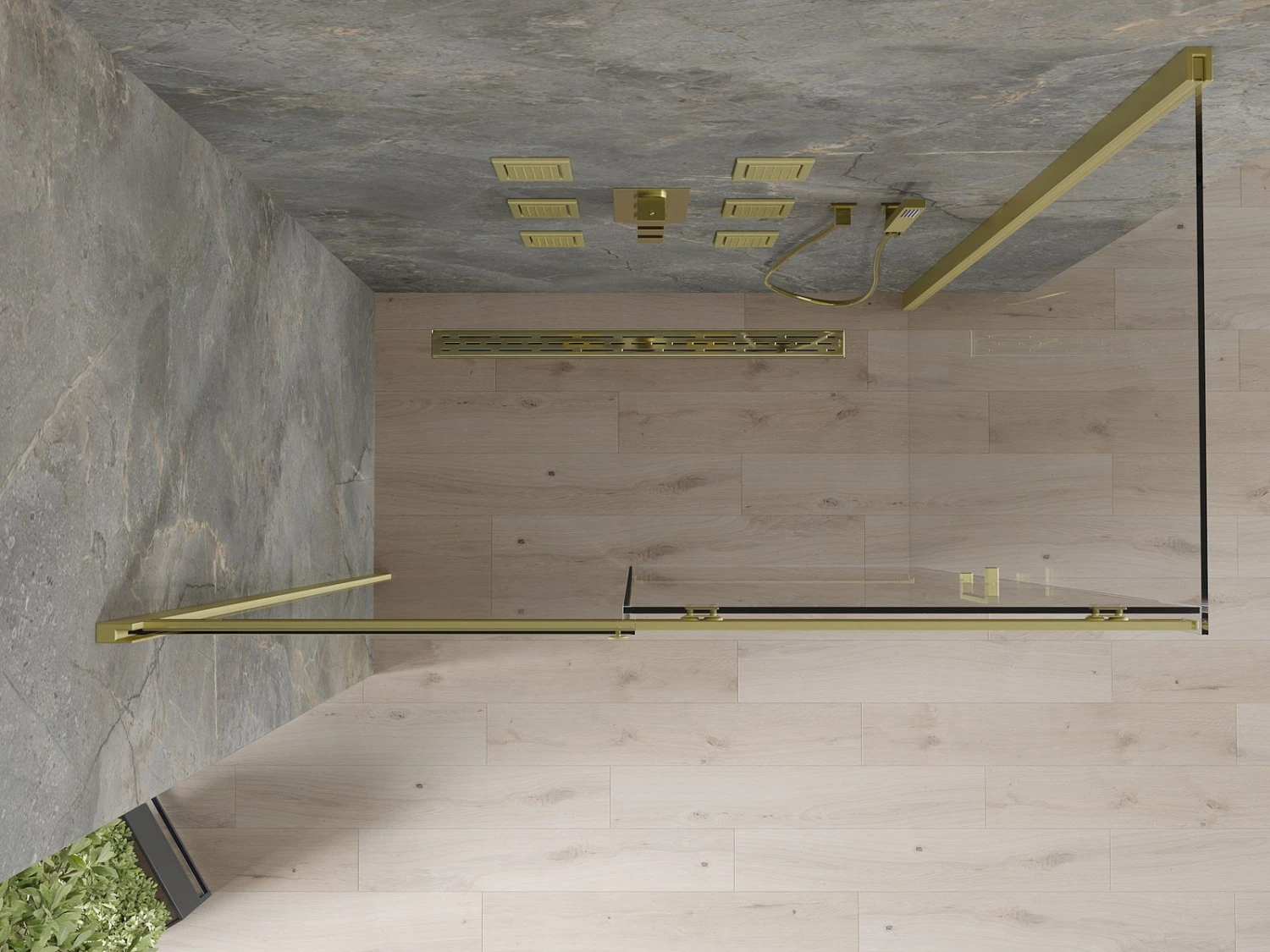 Mexen Omega Kabina Prysznicowa Rozsuwana 130 X 70 Cm, Transparent, Złota - 825-130-070-50-00 5 Mexen Omega Kabina Prysznicowa Rozsuwana 130 X 70 Cm, Transparent, Złota - 825-130-070-50-00 - obrazek 5