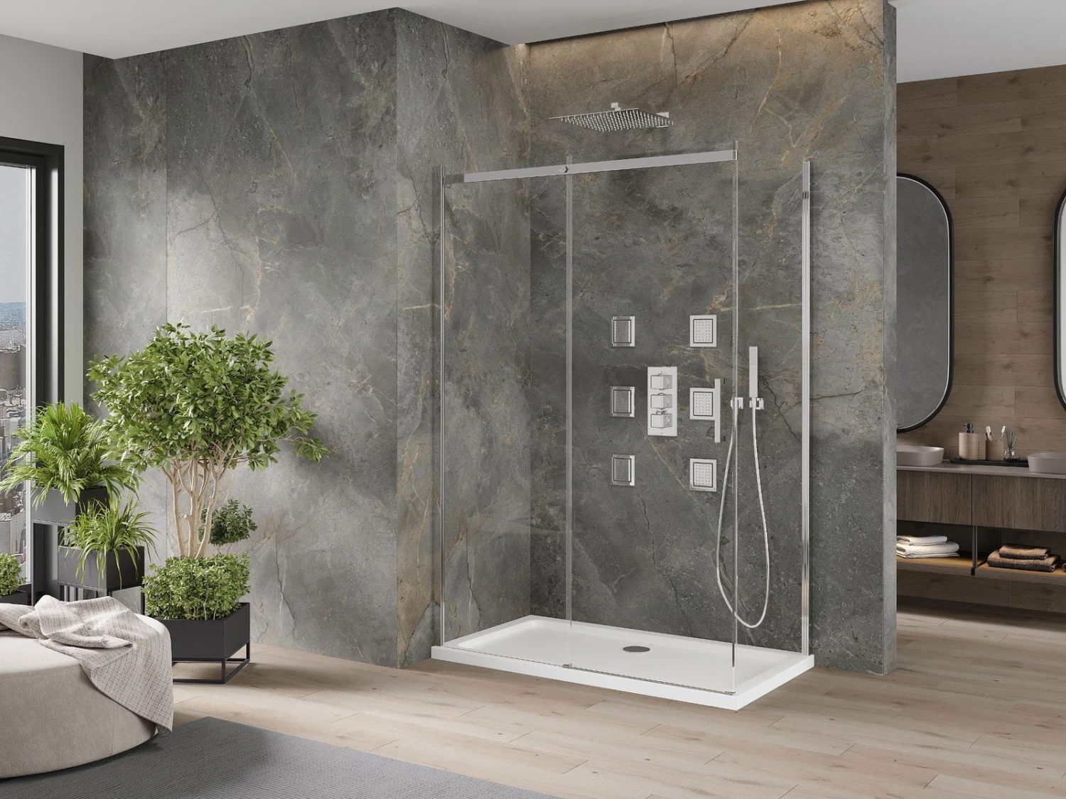 Mexen Omega Kabina Prysznicowa Rozsuwana 140 X 70 Cm, Transparent, Chrom + Brodzik Flat - 825-140-070-01-00-4010 1 Mexen Omega Kabina Prysznicowa Rozsuwana 140 X 70 Cm, Transparent, Chrom + Brodzik Flat - 825-140-070-01-00-4010