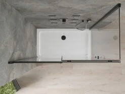 Mexen Omega Kabina Prysznicowa Rozsuwana 140 X 80 Cm, Transparent, Czarna + Brodzik Flat, Biały - 825-140-080-70-00-4010B -123Łazienka Sklep mexen omega kabina prysznicowa rozsuwana 140 x 80 cm transparent czarna brodzik flat bialy 825 140 080 70 00 4010b 3