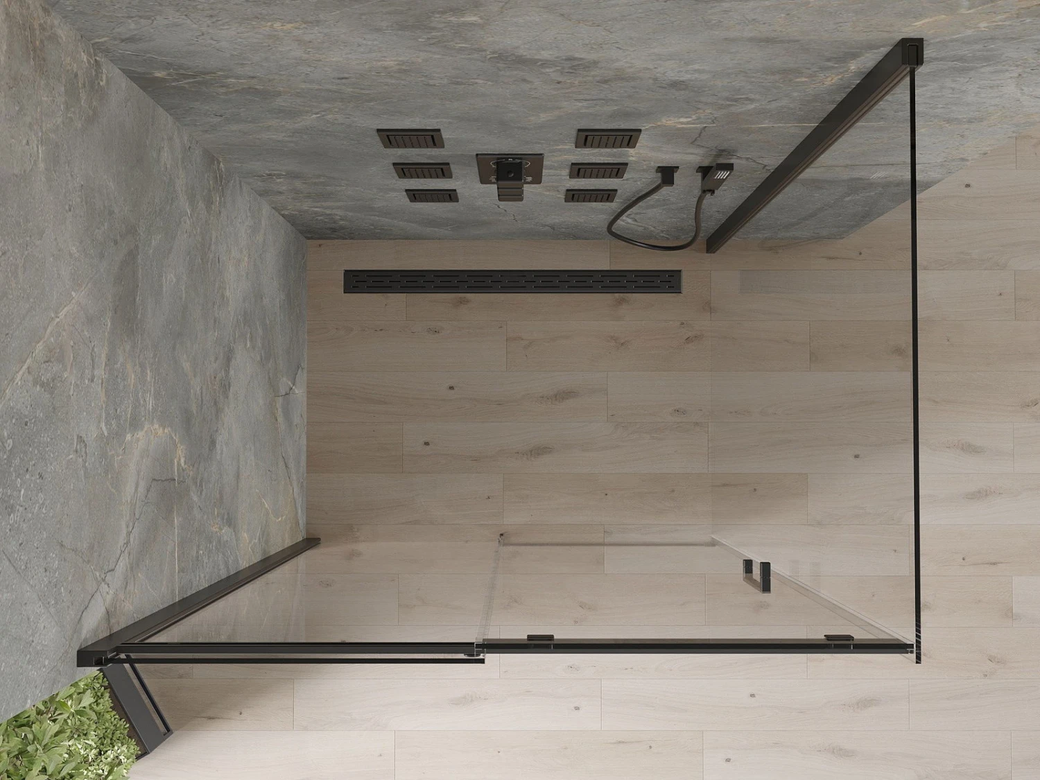 Mexen Omega Kabina Prysznicowa Rozsuwana 140 X 90 Cm, Transparent, Czarna - 825-140-090-70-00 5 Mexen Omega Kabina Prysznicowa Rozsuwana 140 X 90 Cm, Transparent, Czarna - 825-140-090-70-00 - obrazek 5