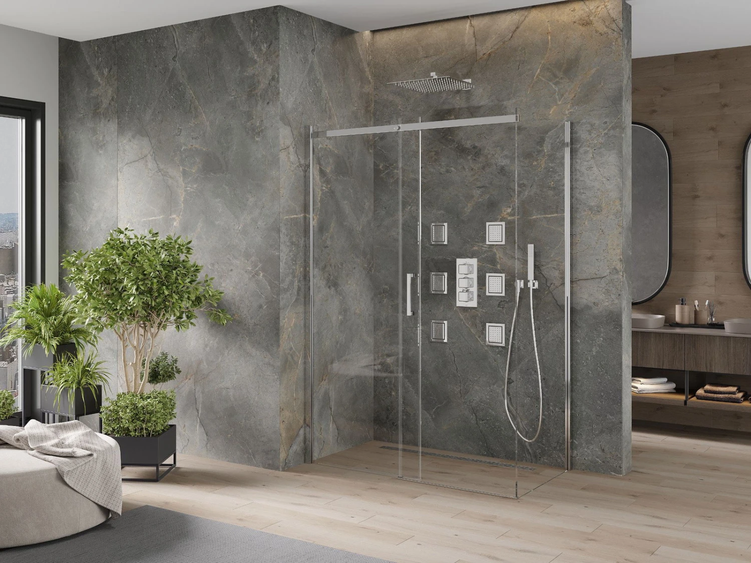 Mexen Omega Kabina Prysznicowa Rozsuwana 160 X 90 Cm, Transparent, Chrom - 825-160-090-01-00 2 Mexen Omega Kabina Prysznicowa Rozsuwana 160 X 90 Cm, Transparent, Chrom - 825-160-090-01-00 - obrazek 2