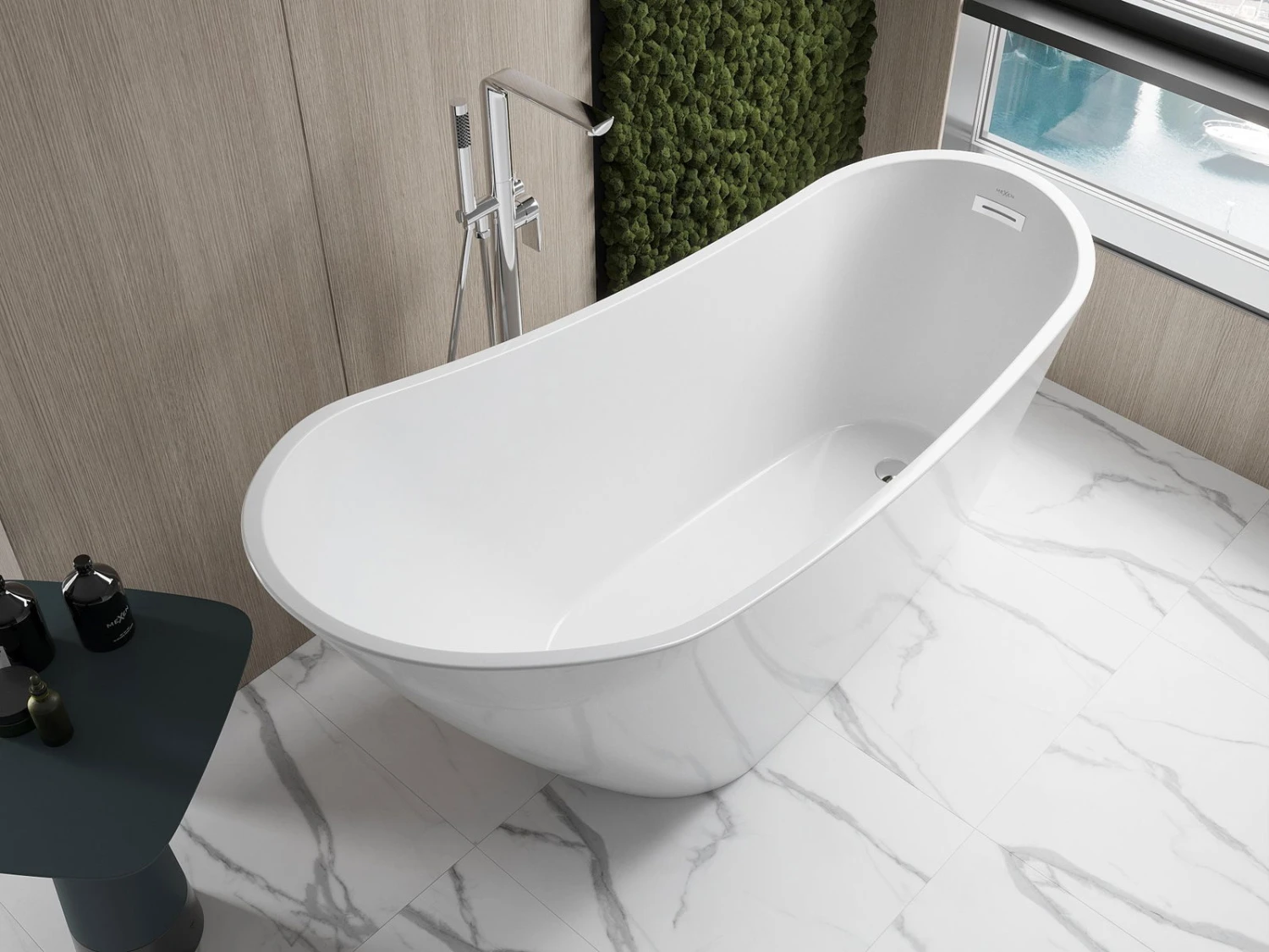 Mexen Oviedo Wanna Wolnostojąca 170 X 76 Cm, Biała, Przelew Chrom - 51561707600 2 Mexen Oviedo Wanna Wolnostojąca 170 X 76 Cm, Biała, Przelew Chrom - 51561707600 - obrazek 2