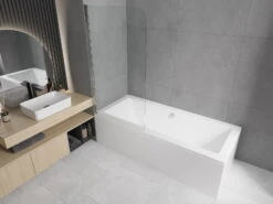 Mexen Felix Parawan Nawannowy 1-skrzydłowy 70 X 140 Cm, Transparent, Chrom - 890-070-001-01-00