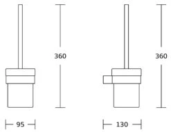 Mexen Pavo Szczotka Toaletowa, Złota - 7030450-50