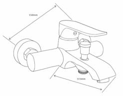 Mexen Pecos Bateria Wannowa, Chrom - 72730-00