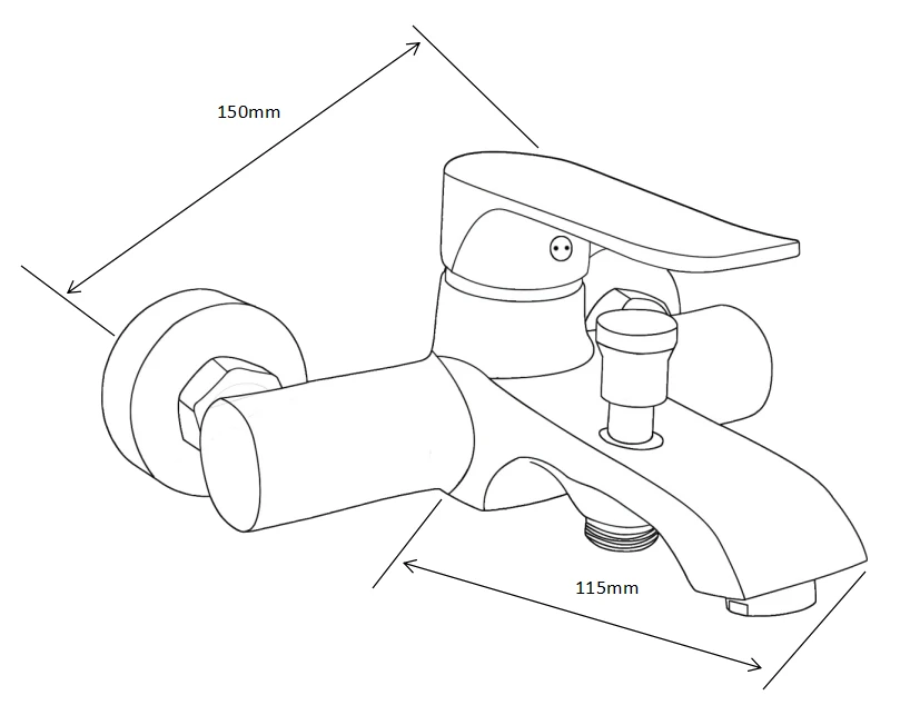 Mexen Pecos R75 Bateria Wannowa Z Zestawem Prysznicowym, Chrom - 7273R75-00 1 Mexen Pecos R75 Bateria Wannowa Z Zestawem Prysznicowym, Chrom - 7273R75-00