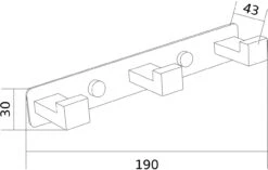 Mexen Potrójny Haczyk Na Ręcznik, Złoty - 709263-50