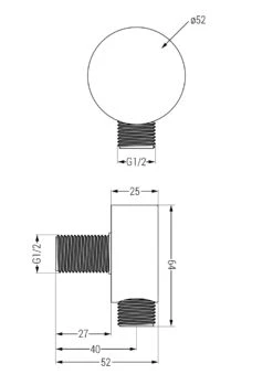 Mexen Przyłącze Kątowe, Czarne - 79346-70
