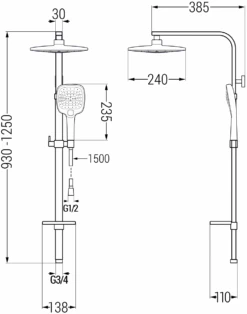 Mexen Q17 Kolumna Prysznicowa, Chrom - 798171795-00