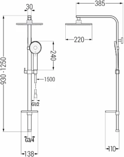 Mexen Q40 Kolumna Prysznicowa, Biała - 798404095-20