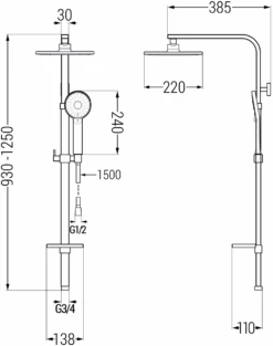 Mexen Q40 Kolumna Prysznicowa, Chrom - 798404095-00