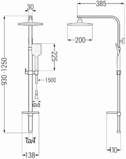 Mexen Q62 Kolumna Prysznicowa, Chrom - 798626295-00