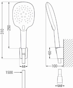 Mexen R-22 Zestaw Prysznicowy Punktowy, Chrom - 785225052-00