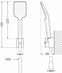 Mexen R-62 Zestaw Prysznicowy Punktowy, Chrom - 785625052-00