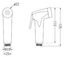 Mexen R-76 Rączka Bidetowa, Różowe Złoto - 79576-60