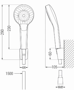 Mexen Sabre R05 Zestaw Wannowy, Chrom - 72103R05-00 -123Łazienka Sklep mexen r05 zestaw wannowy chrom 72103r05 00