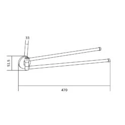 Mexen Remo Podwójny Obrotowy Wieszak Na Ręcznik, Biały - 70507255-20