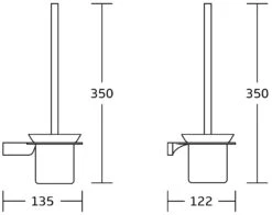 Mexen Rino Szczotka Toaletowa, Chrom - 7027050-00