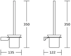 Mexen Rino Szczotka Toaletowa, Złota - 7027050-50
