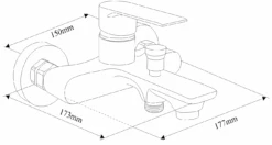 Mexen Royo Bateria Wannowa, Czarna - 72230-70