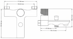 Mexen Royo One Bateria Wannowa, Czarna/złota - 72231-75