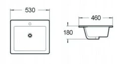 Mexen Salma Umywalka Wpuszczana W Blat 53 X 46 Cm, Biała - 25365300